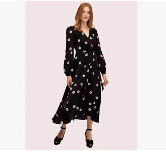 Kate Spade Spade Clover Toss Wrap Dress Size M NWT - Picture 4 of 10